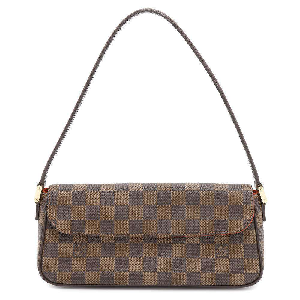 Louis Vuitton Damier Ebene Brown Recoleta Handbag Bag Hobo Accessory Clutch